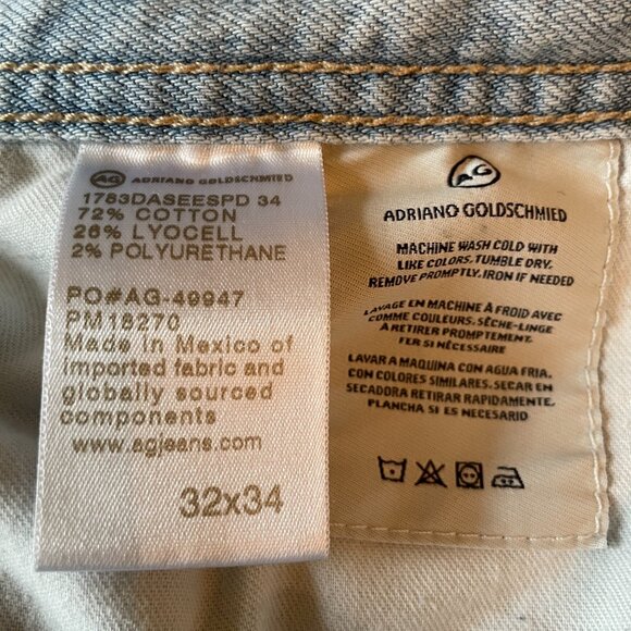 Men's Adriano Goldschmied Light Wash Denim super soft jeans-Size 32 - Picture 5 of 10